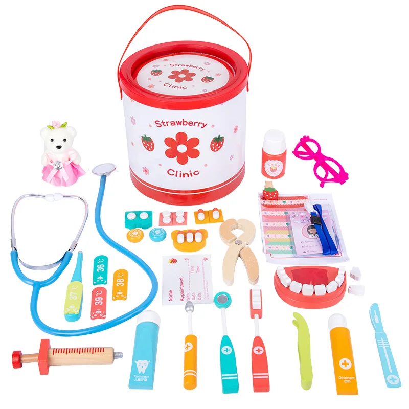 Wooden Children Pretend Doctor and Nurse Role Play Toy Set Early Education for Kids Medical Simulation Medicine Chest Home Game
Wooden Children Pretend Doctor and Nurse Role Play Toy Set Early Education for Kids Medical Simulation Medicine Chest Home Game
