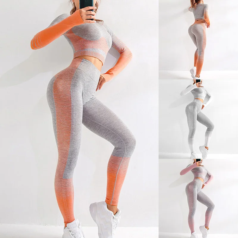 Seamless Women's Yoga Set Long Sleeve High Waist Sport Leggings Gym Clothes Sport Suit Fitness Sets TY66
Seamless Women's Yoga Set Long Sleeve High Waist Sport Leggings Gym Clothes Sport Suit Fitness Sets TY66