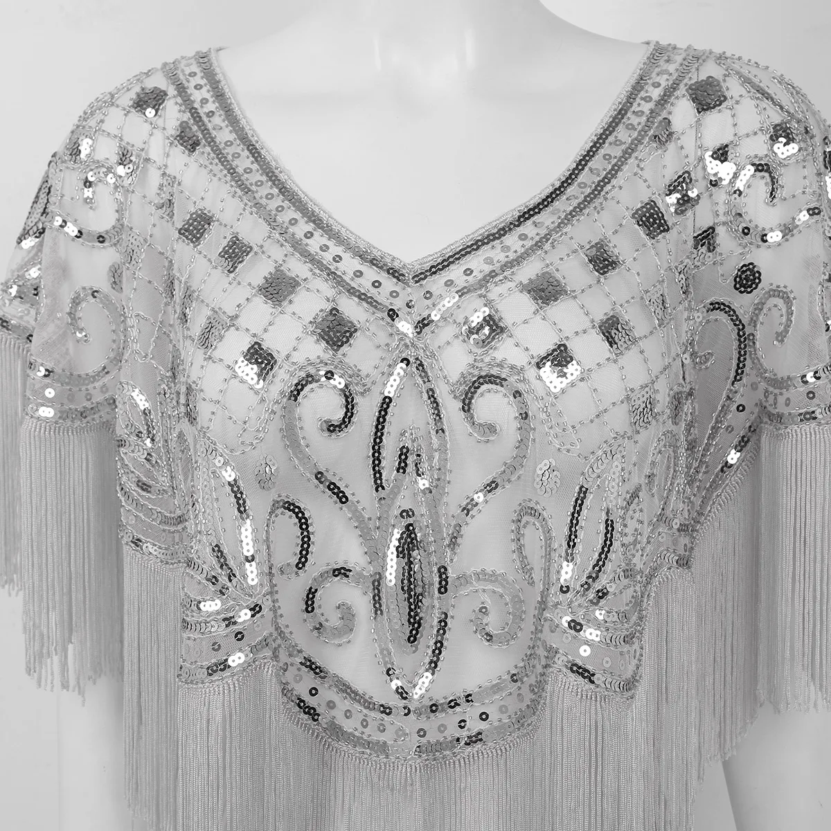 Women Shawl Wrap Cape Vintage 1920s Shiny Sequin Beads Fringe Tassel Evening Cape Bridal Shawl for Evening Dresses Wedding Party
Women Shawl Wrap Cape Vintage 1920s Shiny Sequin Beads Fringe Tassel Evening Cape Bridal Shawl for Evening Dresses Wedding Party