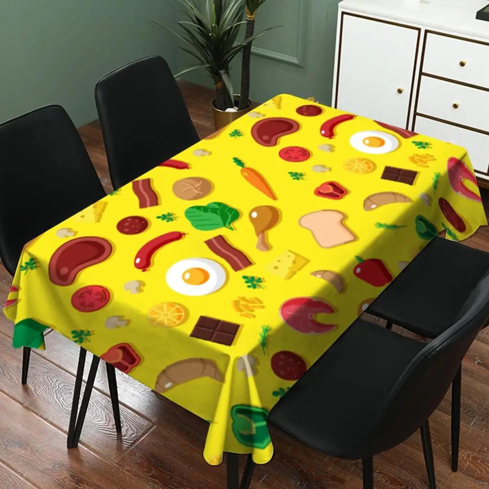New High-Quality Tablecloth Cartoon Gourmet Linen Waterproof Tablecloth Rectangular Dining Table Kitchen Mat Household Goods
New High-Quality Tablecloth Cartoon Gourmet Linen Waterproof Tablecloth Rectangular Dining Table Kitchen Mat Household Goods