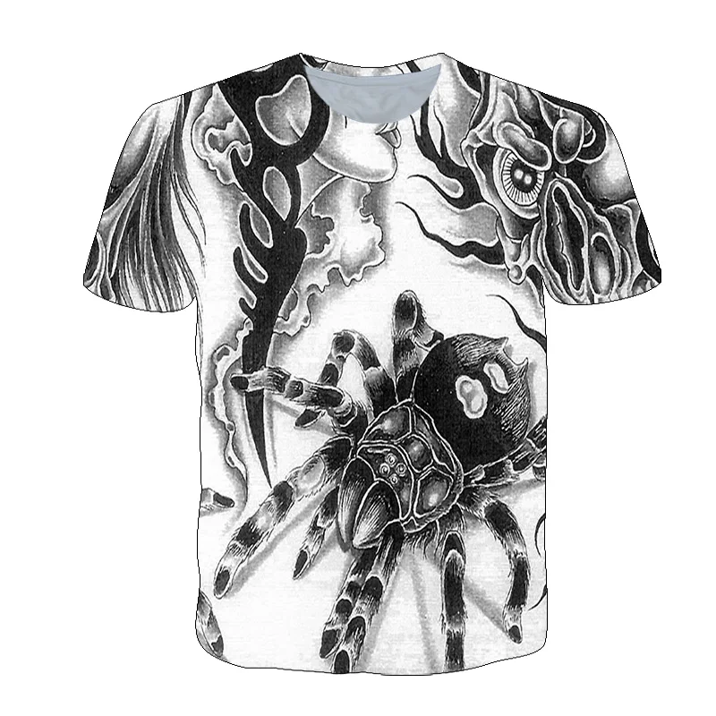 2021 summer new horror skull punk style short-sleeved 3D printed horror pattern boys and girls tops funny spoof T-shirt
2021 summer new horror skull punk style short-sleeved 3D printed horror pattern boys and girls tops funny spoof T-shirt