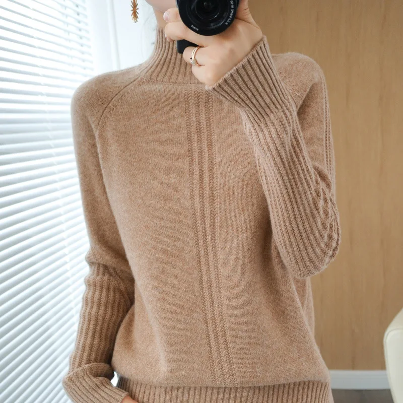 Half High Collar Solid Color Pullover Sweater Women 2022 Autumn/winter New Style Korean Loose Long-sleeved Base Knitted Top
Half High Collar Solid Color Pullover Sweater Women 2022 Autumn/winter New Style Korean Loose Long-sleeved Base Knitted Top