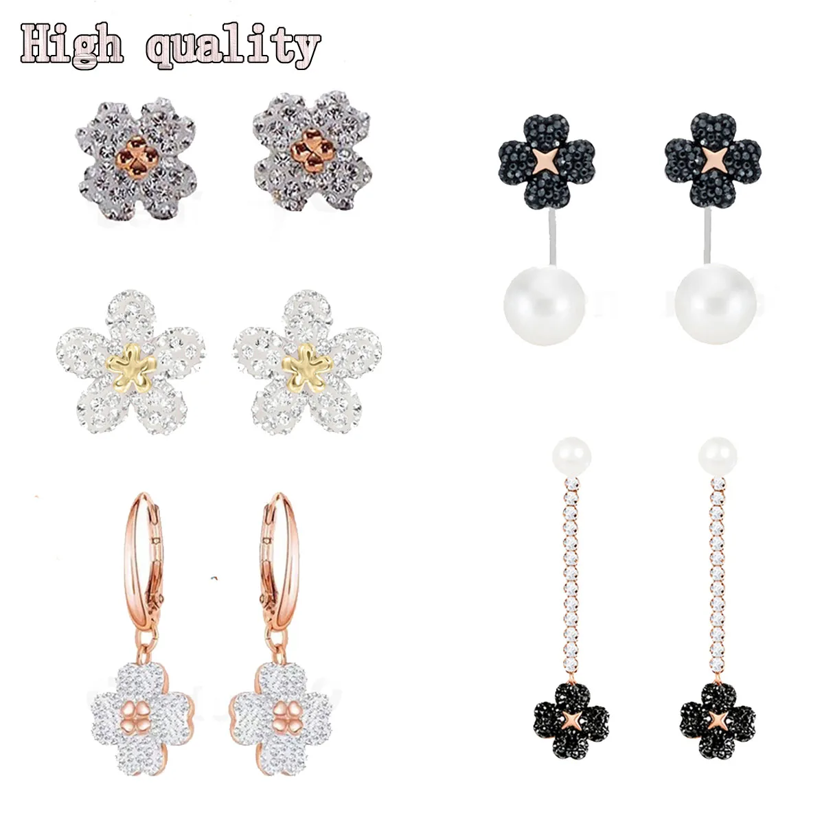 SWA Fashion Jewelry Exquisite Four Leaf Lucky Grass Temperament Charm Women's Earrings Sweet Romantic Gift Pendant Earrings
SWA Fashion Jewelry Exquisite Four Leaf Lucky Grass Temperament Charm Women's Earrings Sweet Romantic Gift Pendant Earrings