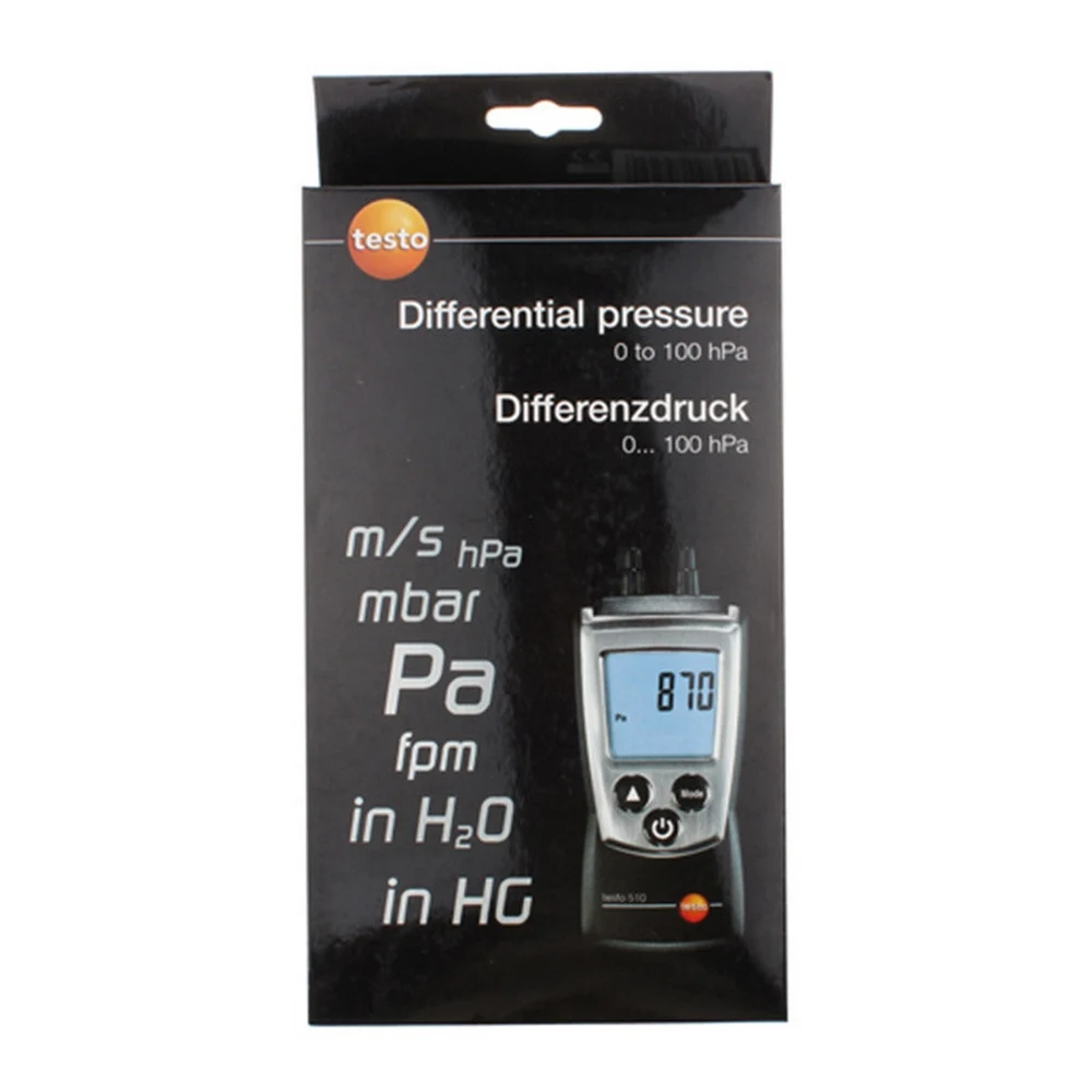 Testo 510 Digital Refrigeration Pressure Gauge Accurate PSI Differential Pressure Gauge 0-100hPa Air Pressure Car Home Tool
Testo 510 Digital Refrigeration Pressure Gauge Accurate PSI Differential Pressure Gauge 0-100hPa Air Pressure Car Home Tool