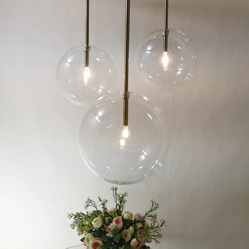 Clear Globe Glass Pendant Lights dia 10-25cm Modern Dining Room Kitchen home decor Pendant Lamp coffee bar suspension Luminaire
Clear Globe Glass Pendant Lights dia 10-25cm Modern Dining Room Kitchen home decor Pendant Lamp coffee bar suspension Luminaire