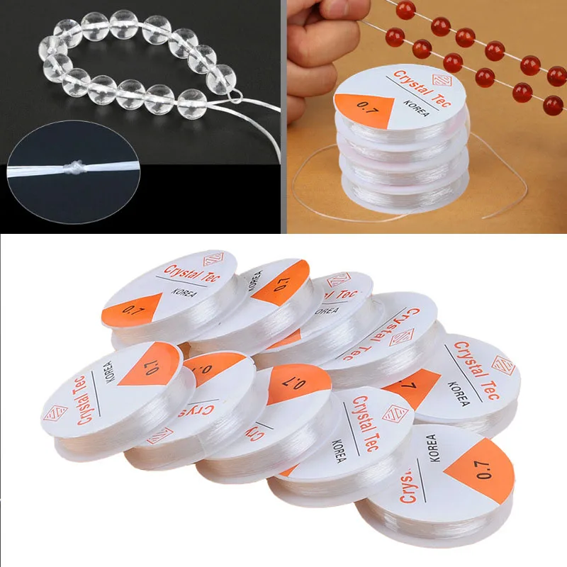 Camal 10rolls DIY Jewelry Bead Thread 0.5-1.0mm Transparent Bead Elastic Fish Line Crystal Line Accessory for Necklace Bracelet
Camal 10rolls DIY Jewelry Bead Thread 0.5-1.0mm Transparent Bead Elastic Fish Line Crystal Line Accessory for Necklace Bracelet