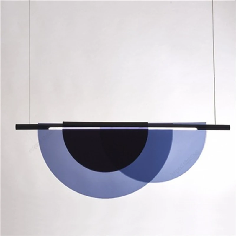 Современные Люстры лампа для гостиной потолок столовой Подвесная синий/янтарный