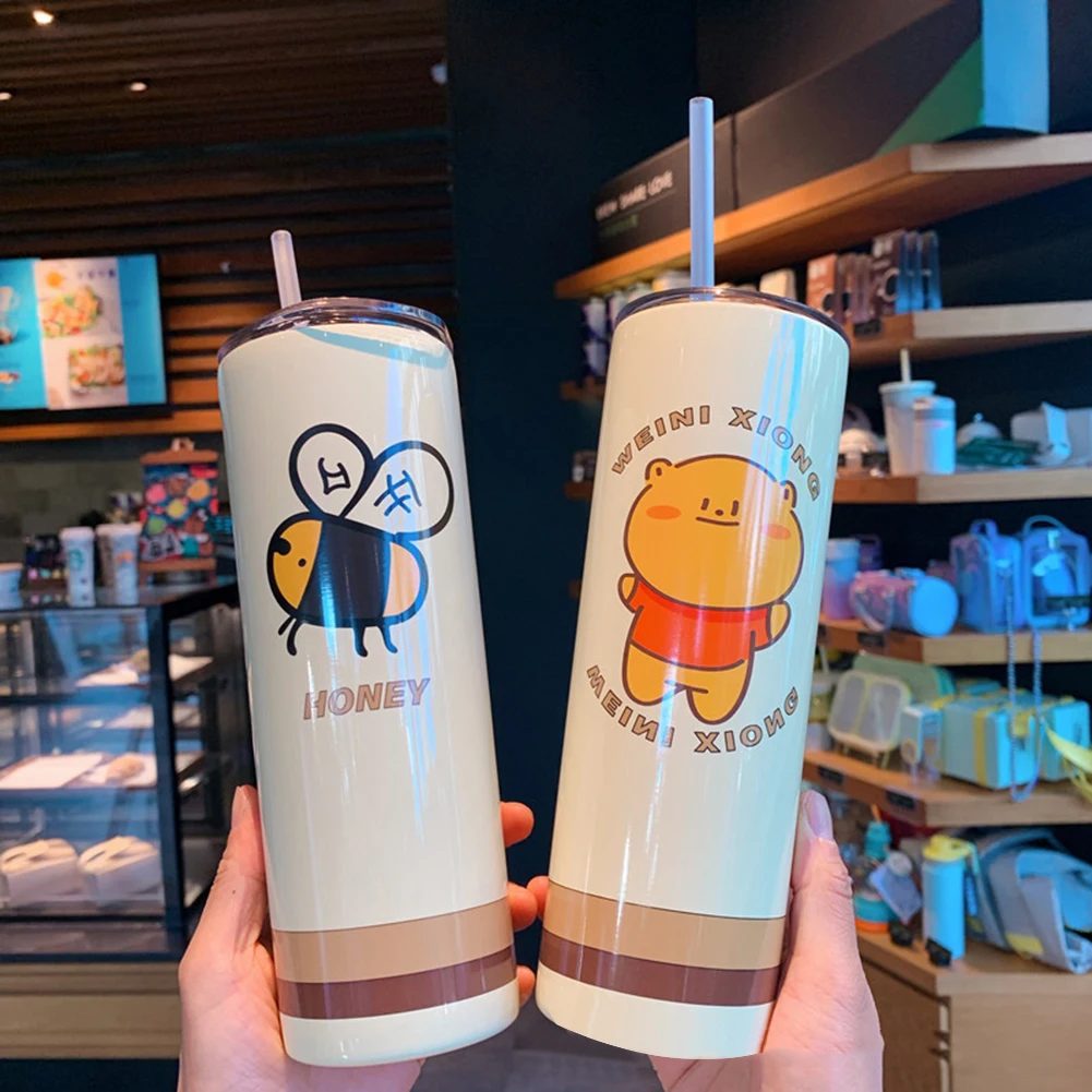 650ML Cute Water Straw Cup Bottle Insulated Stainless Steel Double-Walled Reusable Thermal Cup Coffee Mug Keep Hot/Cold Mug
650ML Cute Water Straw Cup Bottle Insulated Stainless Steel Double-Walled Reusable Thermal Cup Coffee Mug Keep Hot/Cold Mug