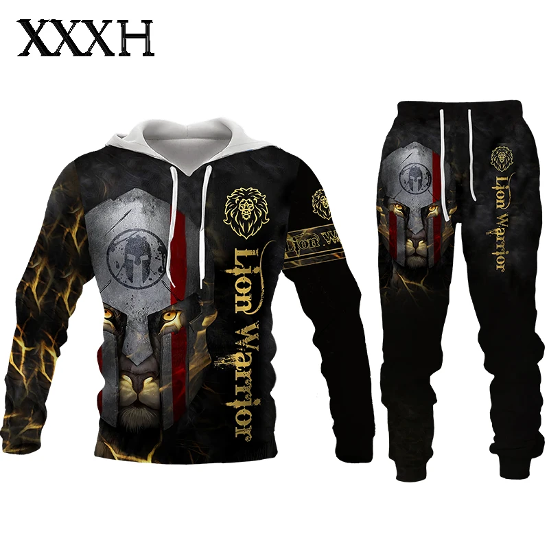 XXXH Autumn Winter 3D The Lion Printed Men's Hooded Fashion Sweater Set Men Sportswear Tracksuit Long Sleeve Men's Clothing Suit
XXXH Autumn Winter 3D The Lion Printed Men's Hooded Fashion Sweater Set Men Sportswear Tracksuit Long Sleeve Men's Clothing Suit