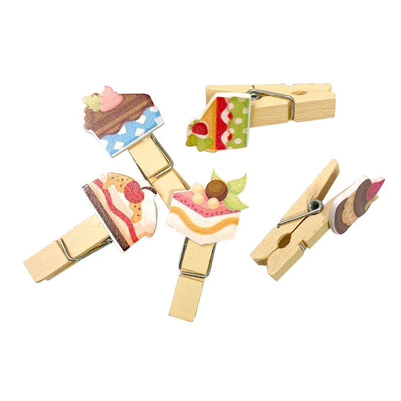 10packs Creative Dessert Cake log Wooden Clips Photo Clips Clothespin Craft Decoration Clips School Office clips
10packs Creative Dessert Cake log Wooden Clips Photo Clips Clothespin Craft Decoration Clips School Office clips