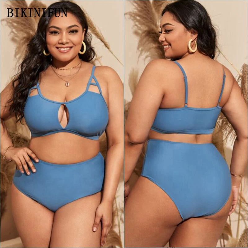 New Sexy Solid Blue Beachwear Women Hollow out Swimsuit Plus Size Swimwear XL-4XL Girl High Waist Bodysuit Padded Bikini Set
New Sexy Solid Blue Beachwear Women Hollow out Swimsuit Plus Size Swimwear XL-4XL Girl High Waist Bodysuit Padded Bikini Set