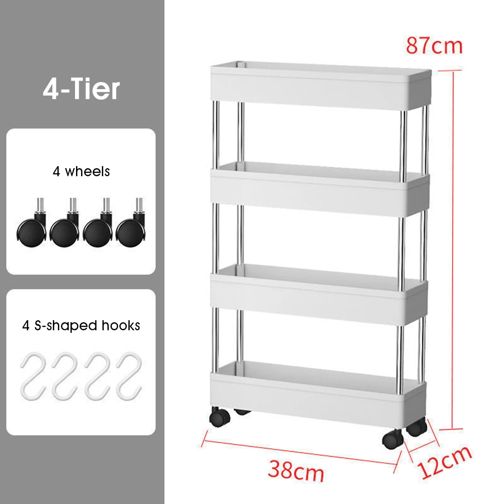 Kitchen Storage Rack Cart with Wheels Rolling Auxiliary Cart Multifunctional Organization Storage Cart for Kitchen Bathroom Bedr
Kitchen Storage Rack Cart with Wheels Rolling Auxiliary Cart Multifunctional Organization Storage Cart for Kitchen Bathroom Bedr