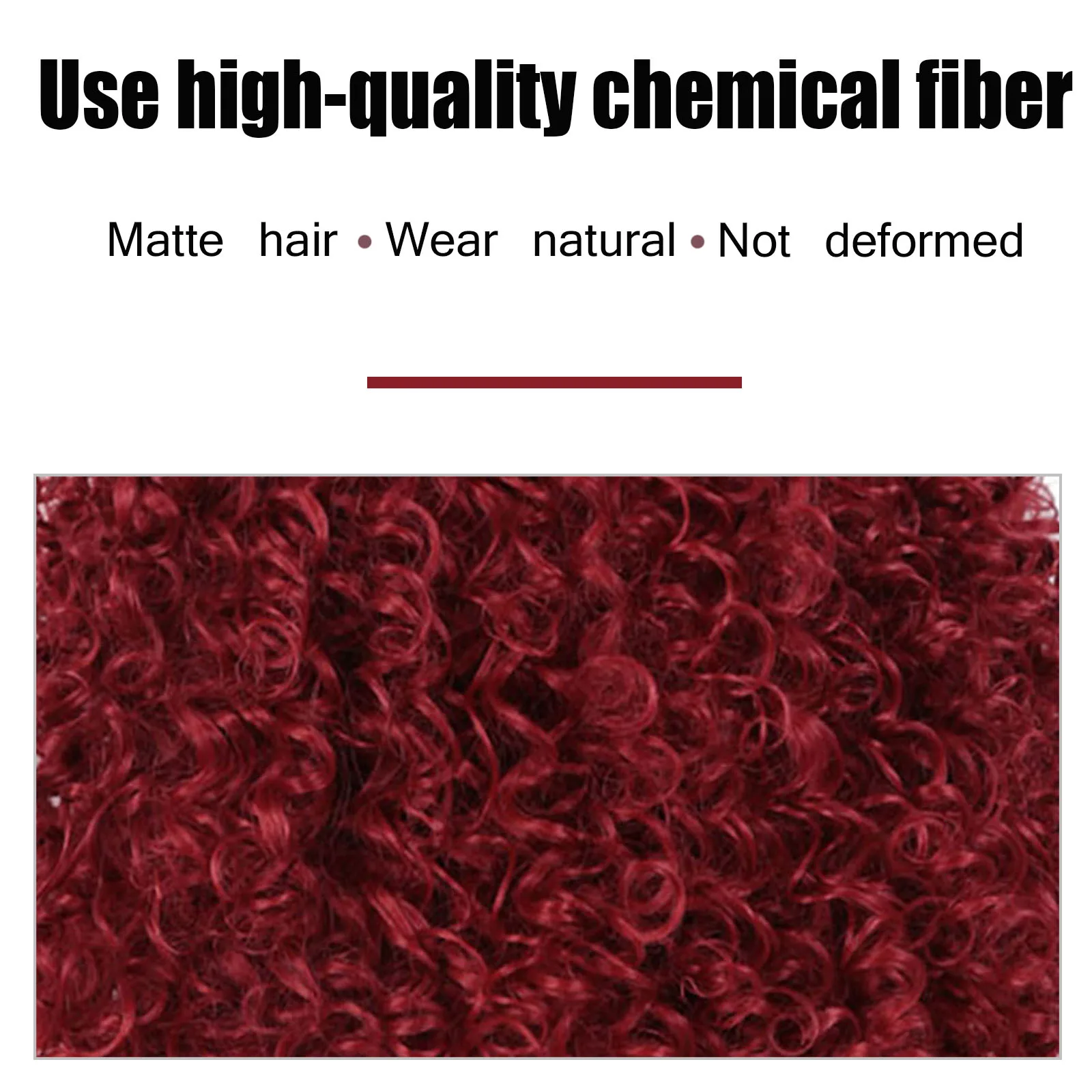 LVHAN Africans Short curly hair Wine red Synthetic wig Explosive wig High quality high temperature fiber material
LVHAN Africans Short curly hair Wine red Synthetic wig Explosive wig High quality high temperature fiber material