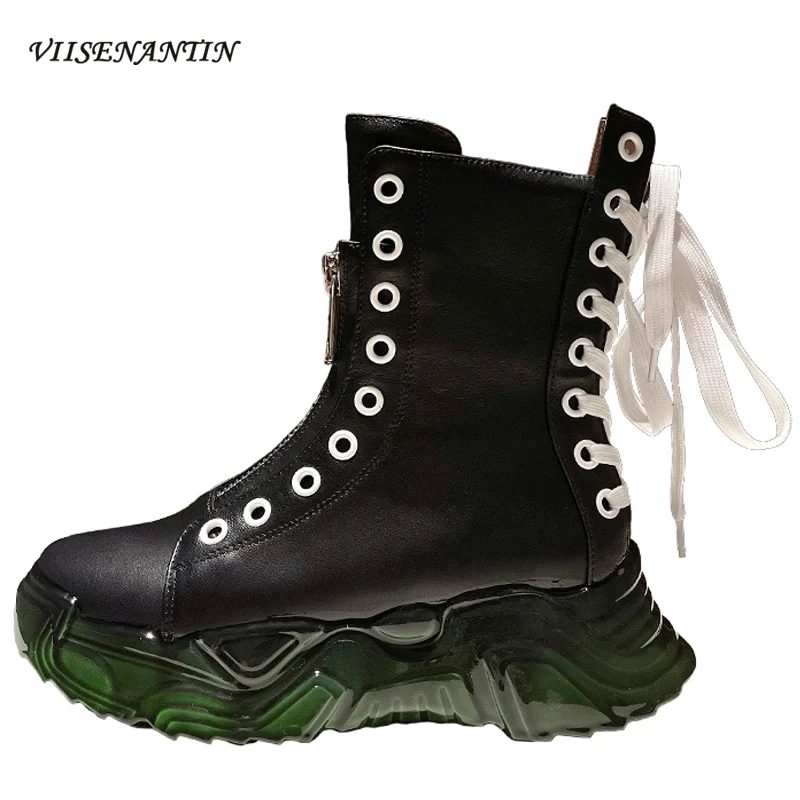 2021 New Thick-soled Increased British Style Short Boots Trend Cool Zipper Straps Casual Personality Martin Boots Women
2021 New Thick-soled Increased British Style Short Boots Trend Cool Zipper Straps Casual Personality Martin Boots Women