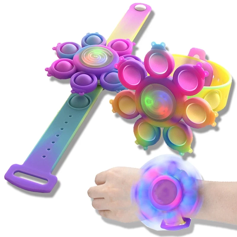 Fidget Toys Luminous Rotating Bracelet Silicone Wristband Simple Dimple Stress Relief Children Adults Antistress Anxiety Ring
Fidget Toys Luminous Rotating Bracelet Silicone Wristband Simple Dimple Stress Relief Children Adults Antistress Anxiety Ring