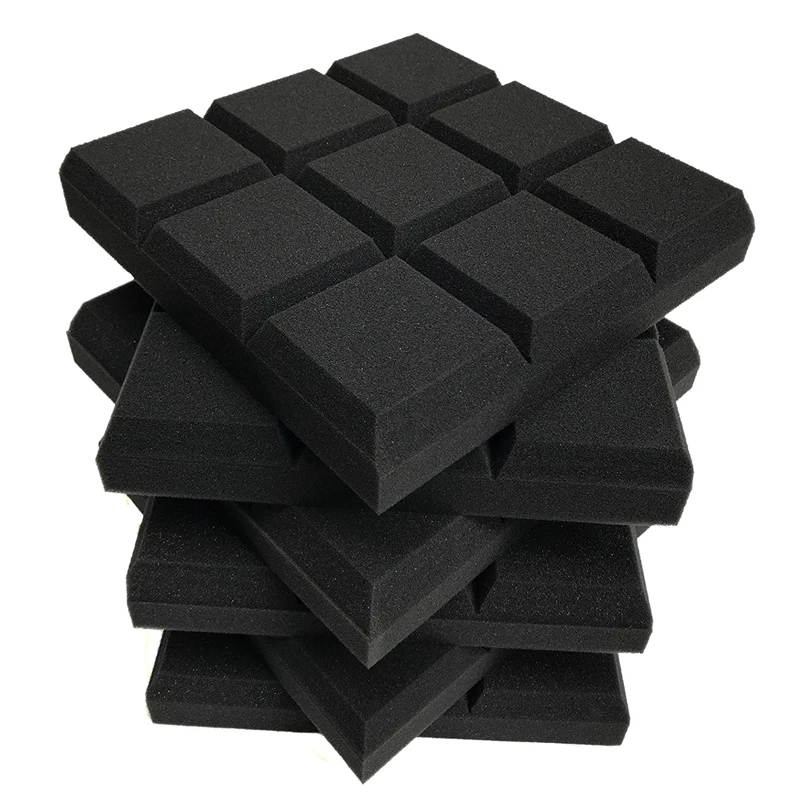 12 Pack Square Shape Soundproof Foams Sound Proof Padding for Echo Bass Insulation 12Inch x 12Inch x 2Inch
12 Pack Square Shape Soundproof Foams Sound Proof Padding for Echo Bass Insulation 12Inch x 12Inch x 2Inch