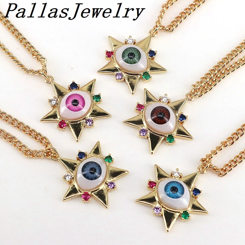 5Pcs Multicolored Star Evil Eye Pendant Necklace Vintage Lucky Eye Necklaces for Women Turkish Jewelry
5Pcs Multicolored Star Evil Eye Pendant Necklace Vintage Lucky Eye Necklaces for Women Turkish Jewelry