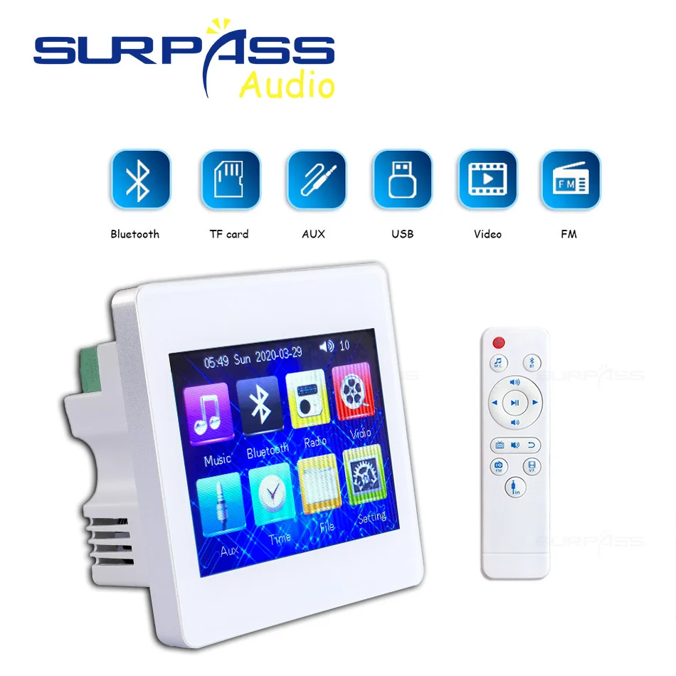 Home Audio System,Music System,Ceiling Speaker PA System,Bluetooth Digital Stereo Amplifier, On Wall Amplifier Touch Display
Home Audio System,Music System,Ceiling Speaker PA System,Bluetooth Digital Stereo Amplifier, On Wall Amplifier Touch Display