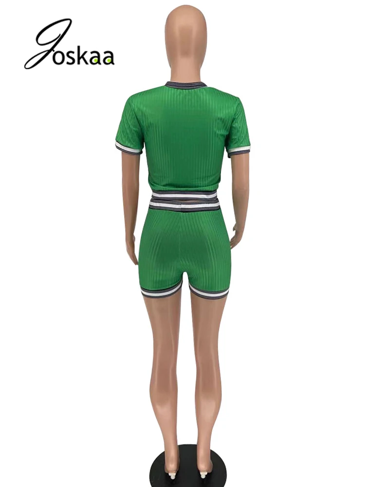 Joskaa Knitted Women 2 Pieces Sportswear New Short Sleeve Printed Active Matching Tracksuit 2021 Summer Outwear Sets Woman Suit
Joskaa Knitted Women 2 Pieces Sportswear New Short Sleeve Printed Active Matching Tracksuit 2021 Summer Outwear Sets Woman Suit