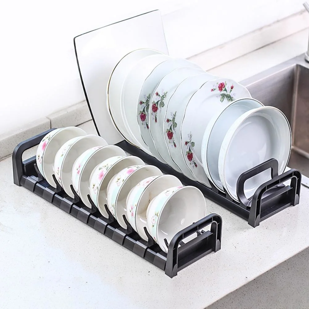 Кухонная тарелка сушилка для тарелок искусственная Выдвижная кухонная подставка со встроенным держателем для посуды 
Кухонная тарелка сушилка для тарелок искусственная Выдвижная кухонная подставка со встроенным держателем для посуды