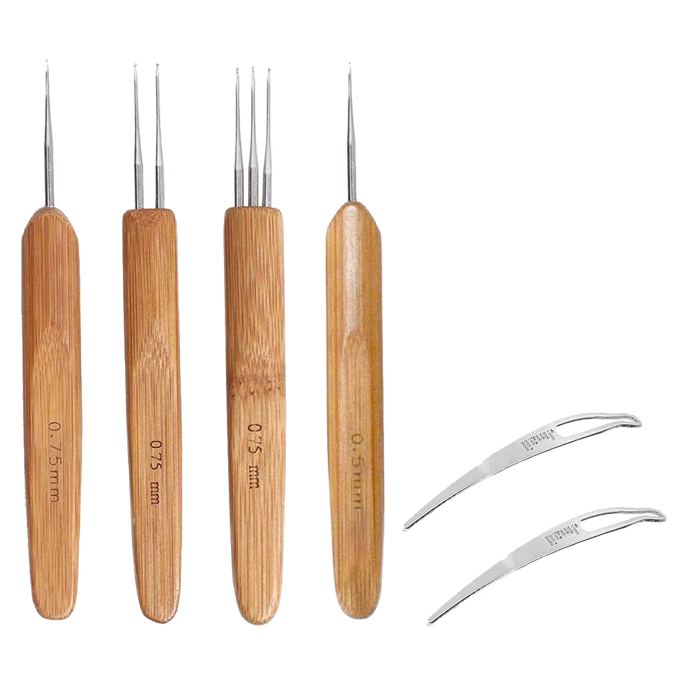 4 шт. Бамбуковые Спицы для наращивания волос и 2 шт. пористые спицы Набор инструментов из бамбуковых игл крючок для парика дредлоков
4 шт. Бамбуковые Спицы для наращивания волос и 2 шт. пористые спицы Набор инструментов из бамбуковых игл крючок для парика дредлоков