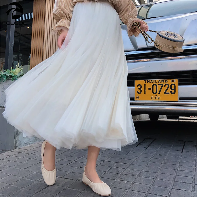 2020 Autumn Winter Vintage Skirts Womens Elastic High Waist Tulle Mesh Skirt Long Tutu Skirt Female Jupe Longue
2020 Autumn Winter Vintage Skirts Womens Elastic High Waist Tulle Mesh Skirt Long Tutu Skirt Female Jupe Longue
