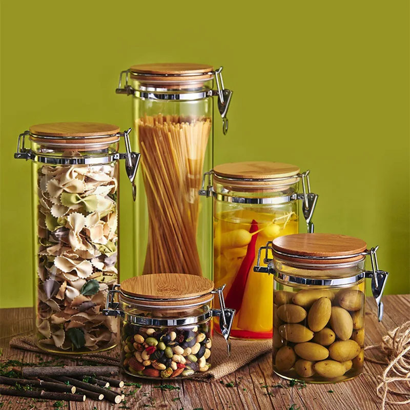 Glass-sealed jars are heat resistant with cover kitchen storage tanks Transparent glass jars can be customized in size
Glass-sealed jars are heat resistant with cover kitchen storage tanks Transparent glass jars can be customized in size