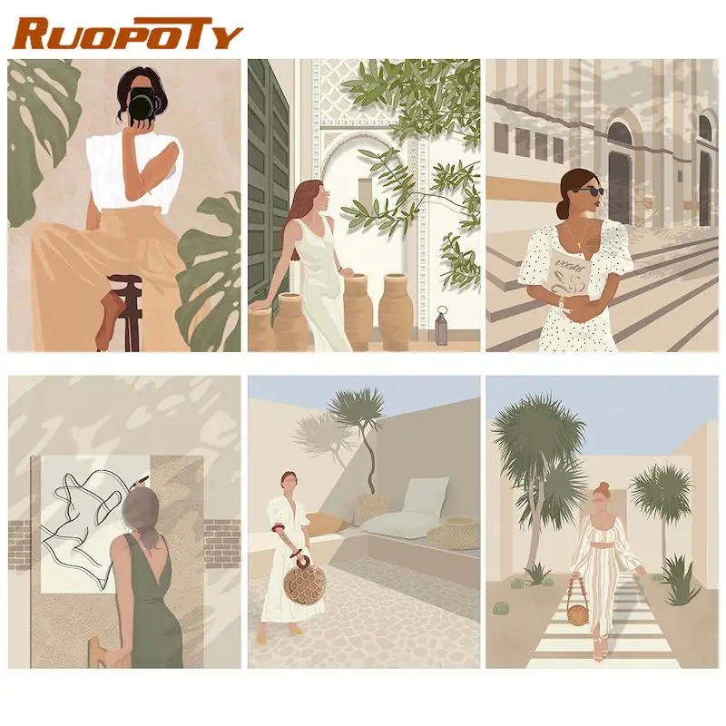 RUOPOTY DIY Painting By Numbers Girl minimalism Hand Painted Oil Painting Modern Wall Art Picture Painting For Home Decor Art
RUOPOTY DIY Painting By Numbers Girl minimalism Hand Painted Oil Painting Modern Wall Art Picture Painting For Home Decor Art
