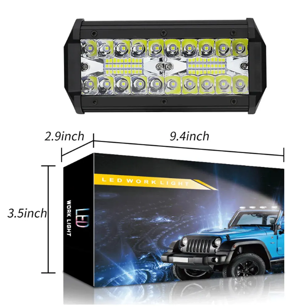 7 inches 120W Offroad LED Light Bar For Cars Combo Beams Off road SUV ATV Tractor Boat Trucks Excavator 12V 24V Work Lights
7 inches 120W Offroad LED Light Bar For Cars Combo Beams Off road SUV ATV Tractor Boat Trucks Excavator 12V 24V Work Lights
