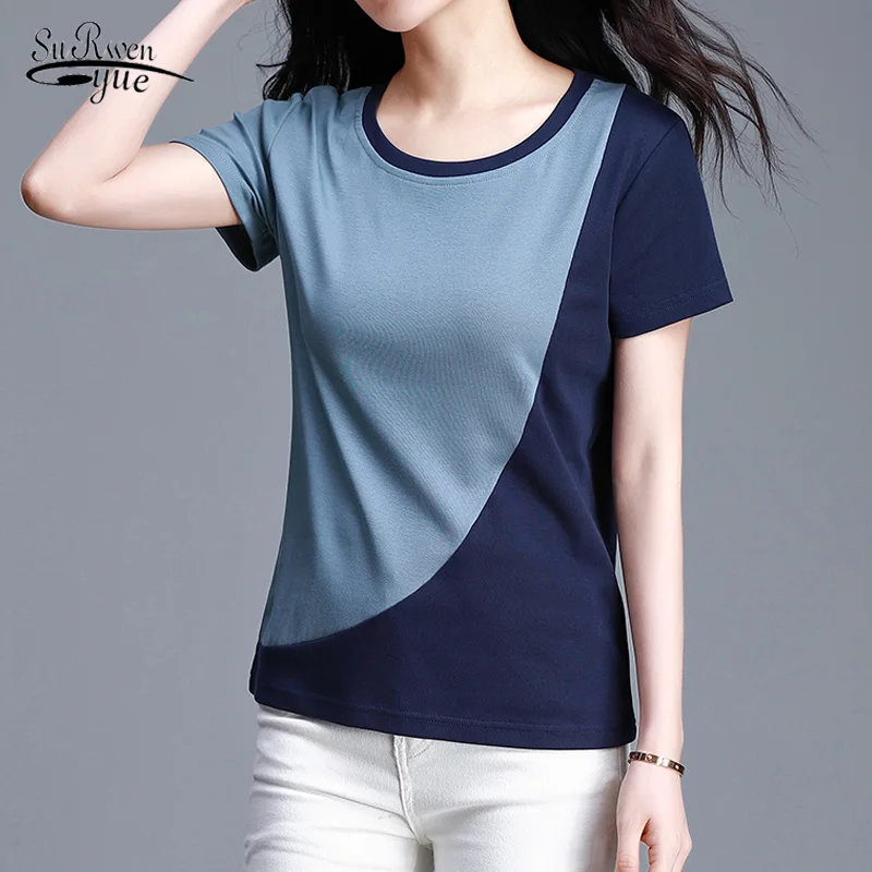 Cotton Tops Women Summer Short Sleeve Loose Tee Shirts Blusas Mujer De Moda 2020 Plus Size Elegant O-Neck Blouse Blusa 10015
Cotton Tops Women Summer Short Sleeve Loose Tee Shirts Blusas Mujer De Moda 2020 Plus Size Elegant O-Neck Blouse Blusa 10015