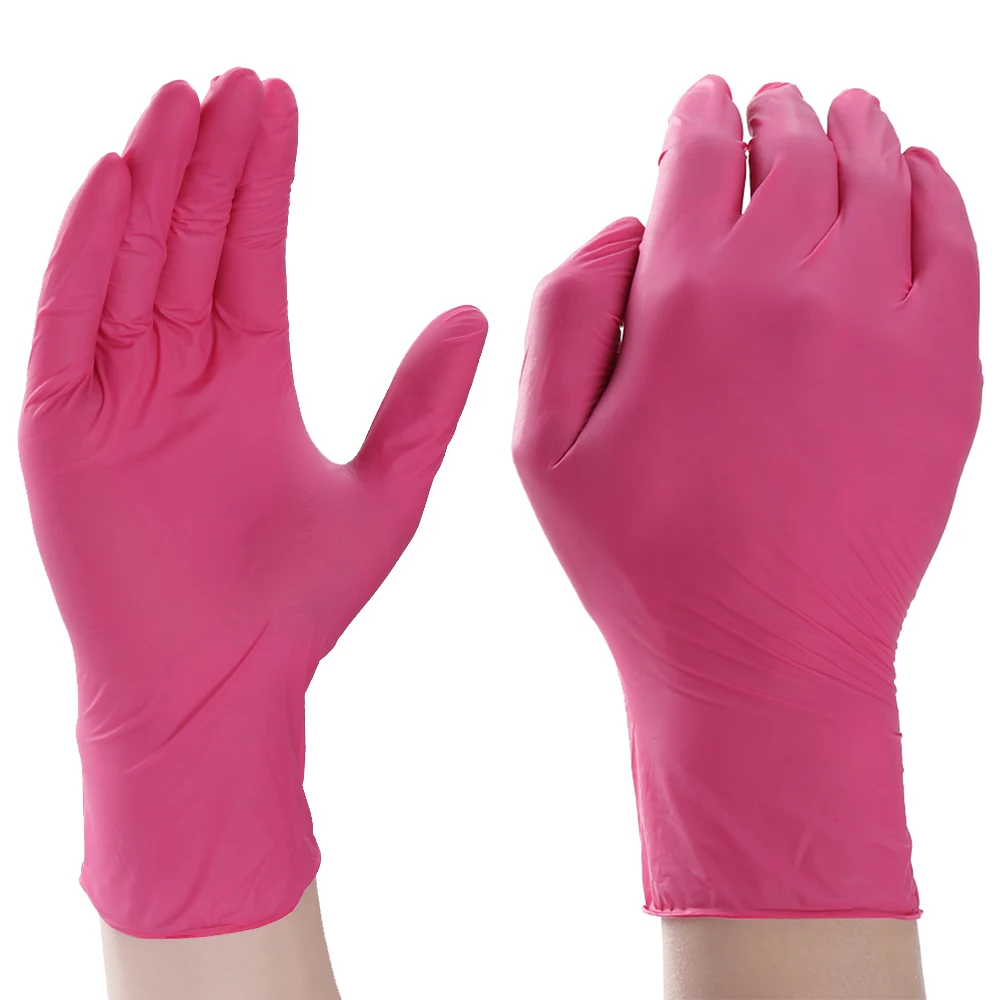 100Pcs Disposable Nitrile Gloves Powder Free Ambidextrous For Household Cleaning Experiment Industrial Use Tattoo Latex Pink Glo
100Pcs Disposable Nitrile Gloves Powder Free Ambidextrous For Household Cleaning Experiment Industrial Use Tattoo Latex Pink Glo