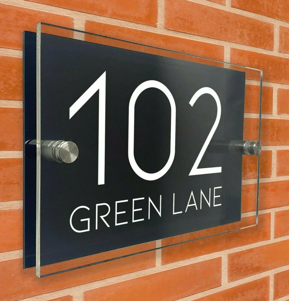 Customized Modern House Signs Plaques Personalised Door Number Glass Effect Acrylic Plate
Customized Modern House Signs Plaques Personalised Door Number Glass Effect Acrylic Plate