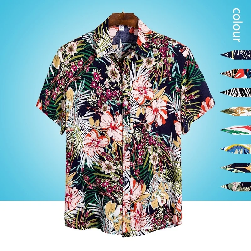 Men Summer Fashion Linen Short Sleeve Shirts Floral Print Shirts New Loose Baggy Men's Clothes Casual Hawaii Holiday Mens Tops
Men Summer Fashion Linen Short Sleeve Shirts Floral Print Shirts New Loose Baggy Men's Clothes Casual Hawaii Holiday Mens Tops