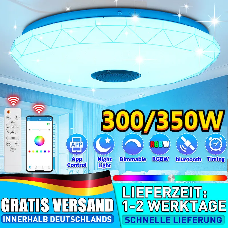 300W 350W Modern LED Ceiling Lights RGB Home lighting APP bluetooth Music Light Bedroom Lamps Smart Ceiling Lamp+Remote Control
300W 350W Modern LED Ceiling Lights RGB Home lighting APP bluetooth Music Light Bedroom Lamps Smart Ceiling Lamp+Remote Control