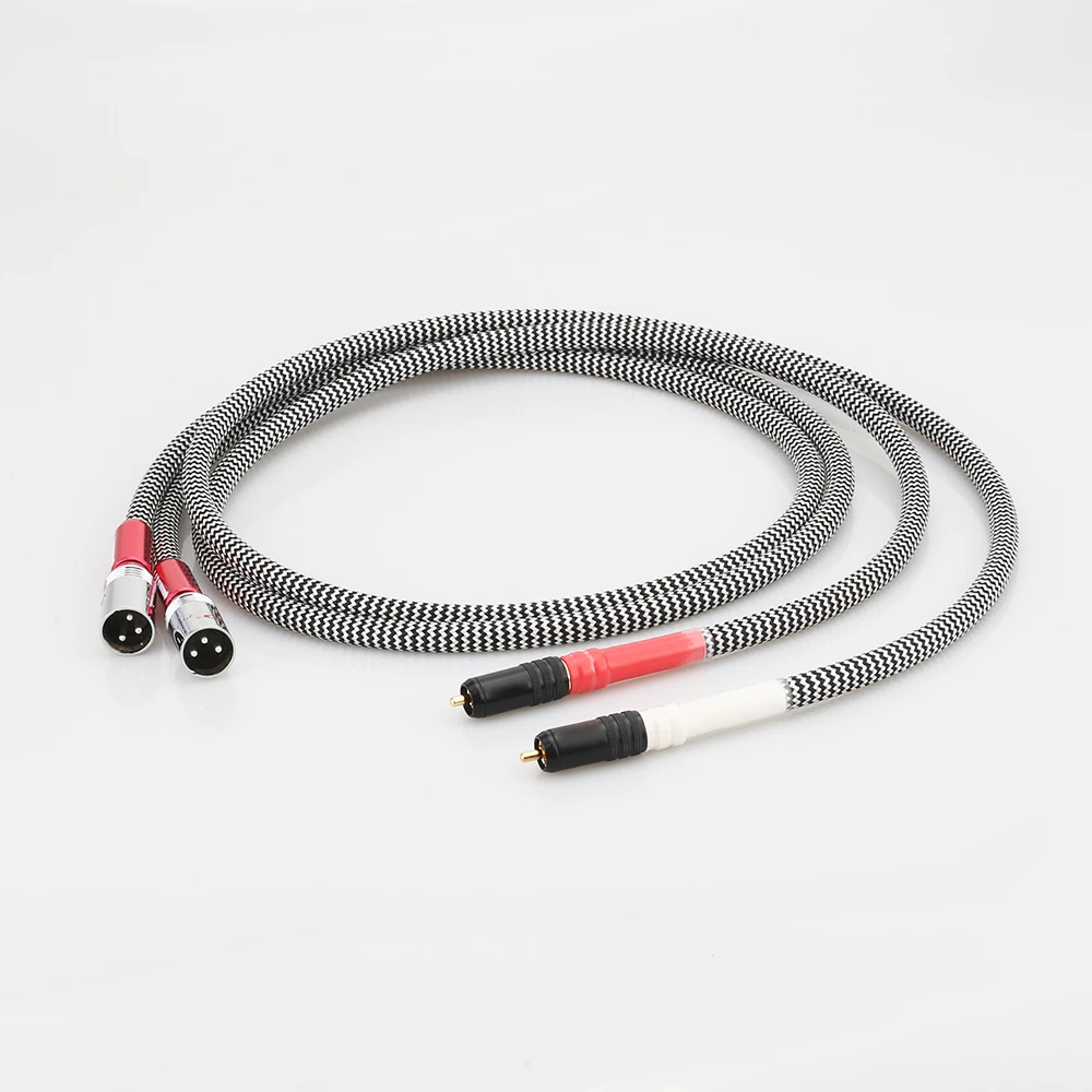 Hifi посеребренный аудио кабель 2 RCA штекер XLR HIFI 3 Pin Мужской аудиофил|2 rca male|audio cable