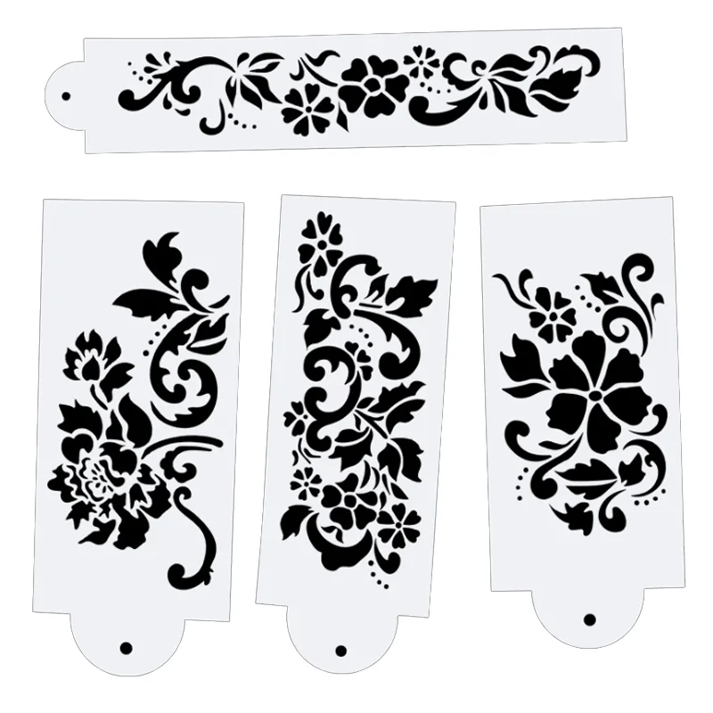 4pc Coloring Embossing Stencils Spray Flower Cake Painting Template DIY Scrapbook Album Graffiti Office School Supplies Reusable
4pc Coloring Embossing Stencils Spray Flower Cake Painting Template DIY Scrapbook Album Graffiti Office School Supplies Reusable