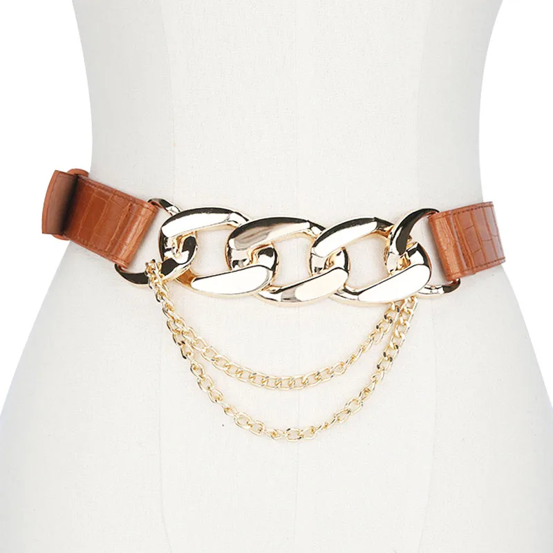 Women belt chain fashion Punk style Pin buckle waist corset Long PU leather Cummerbunds strap ladies dress waistband accessories
Women belt chain fashion Punk style Pin buckle waist corset Long PU leather Cummerbunds strap ladies dress waistband accessories