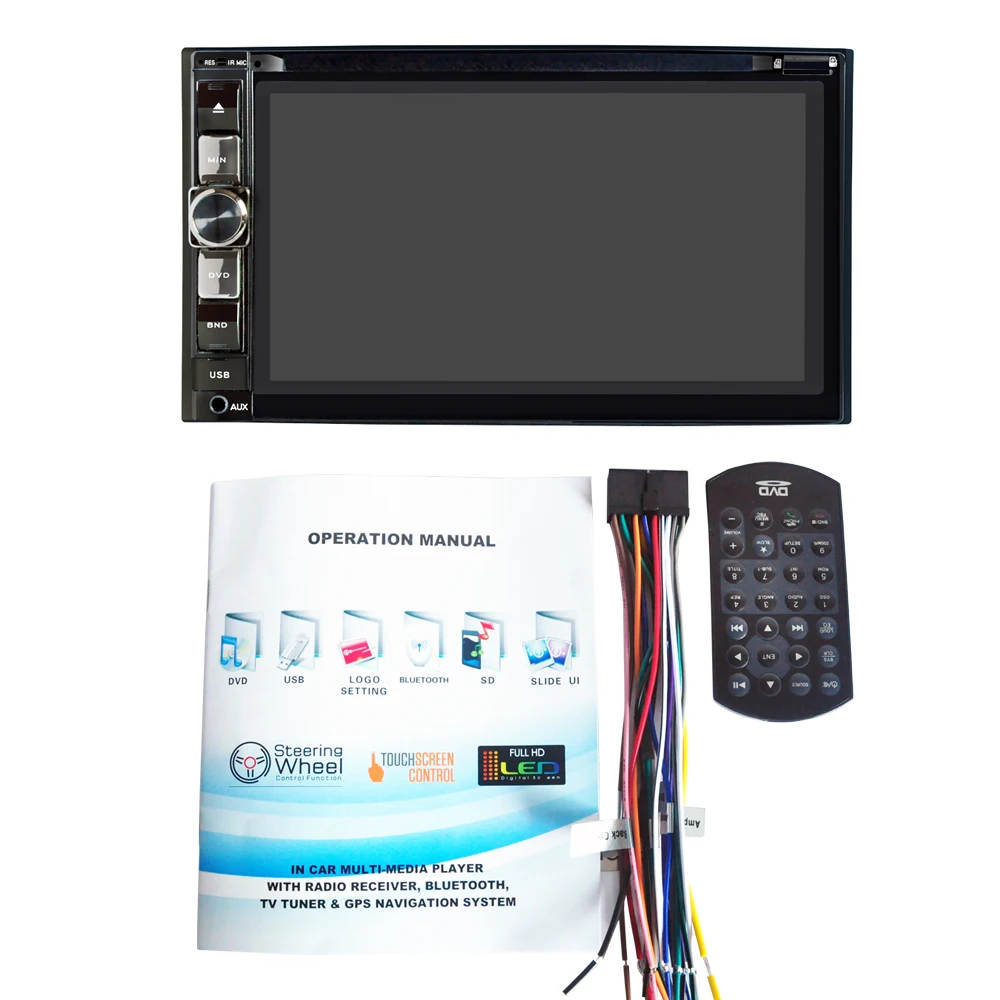 Universal 6.2 inch 2 Din Car DVD HD Touch Screen FM Bluetoth Mirror Link Multimedia MP5 Player car accessories
Universal 6.2 inch 2 Din Car DVD HD Touch Screen FM Bluetoth Mirror Link Multimedia MP5 Player car accessories