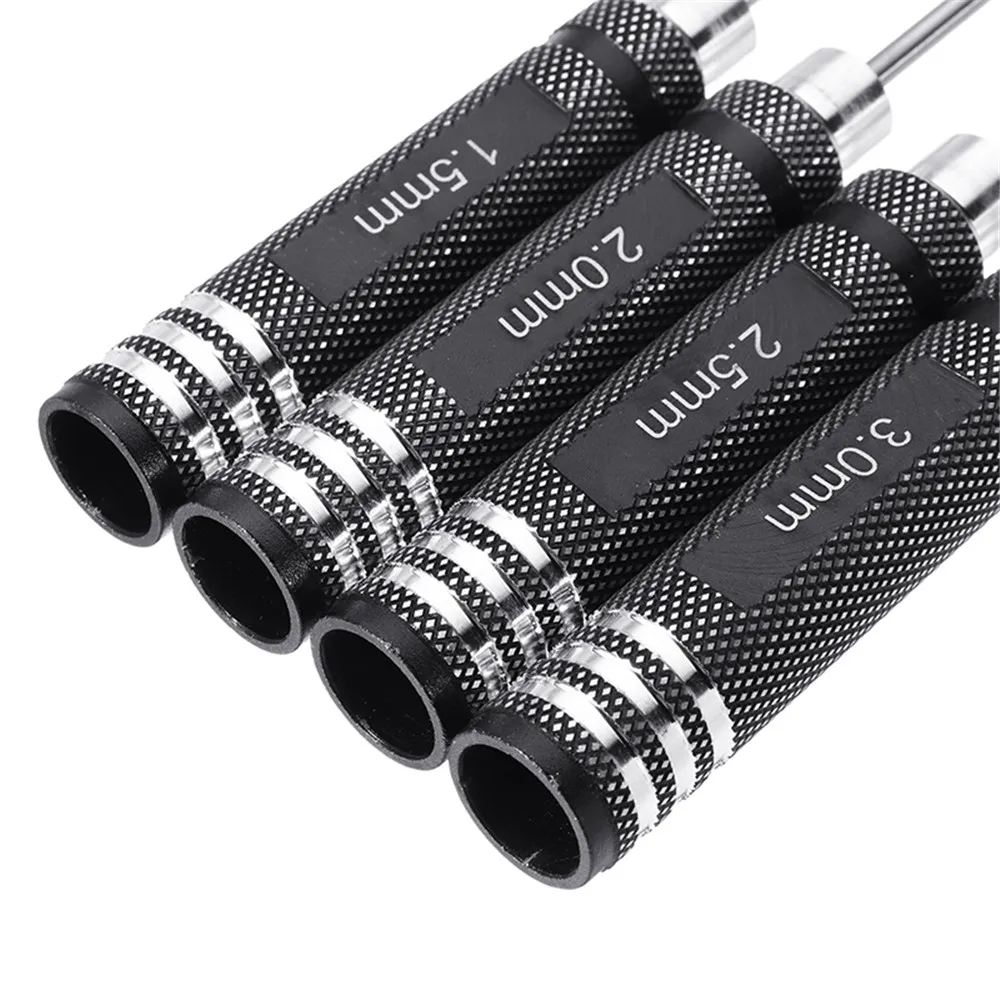 4pcs Ball Head Screwdriver Tool Set 1.5/2.0/2.5/3.0mm For RC Model Toys Drones Cars Helicoopters Quad Installation Repair Parts
4pcs Ball Head Screwdriver Tool Set 1.5/2.0/2.5/3.0mm For RC Model Toys Drones Cars Helicoopters Quad Installation Repair Parts