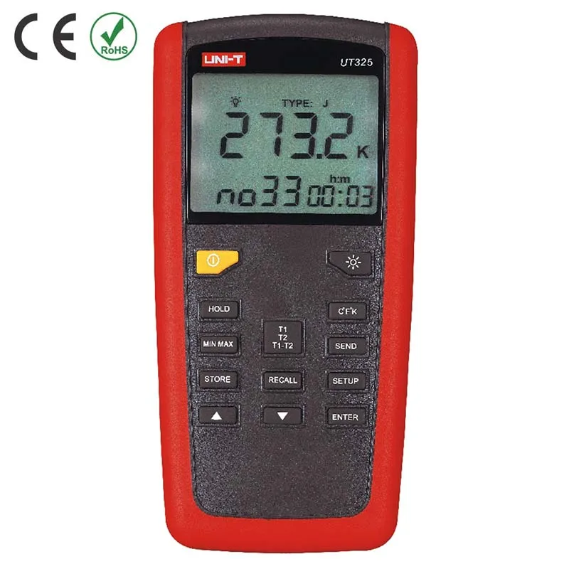 Uni-t UT321 UT325 termometro Digital K / J / T / tipo de Sensor de w / LCD Backlighgt E USB 
Uni-t UT321 UT325 termometro Digital K / J / T / tipo de Sensor de w / LCD Backlighgt E USB