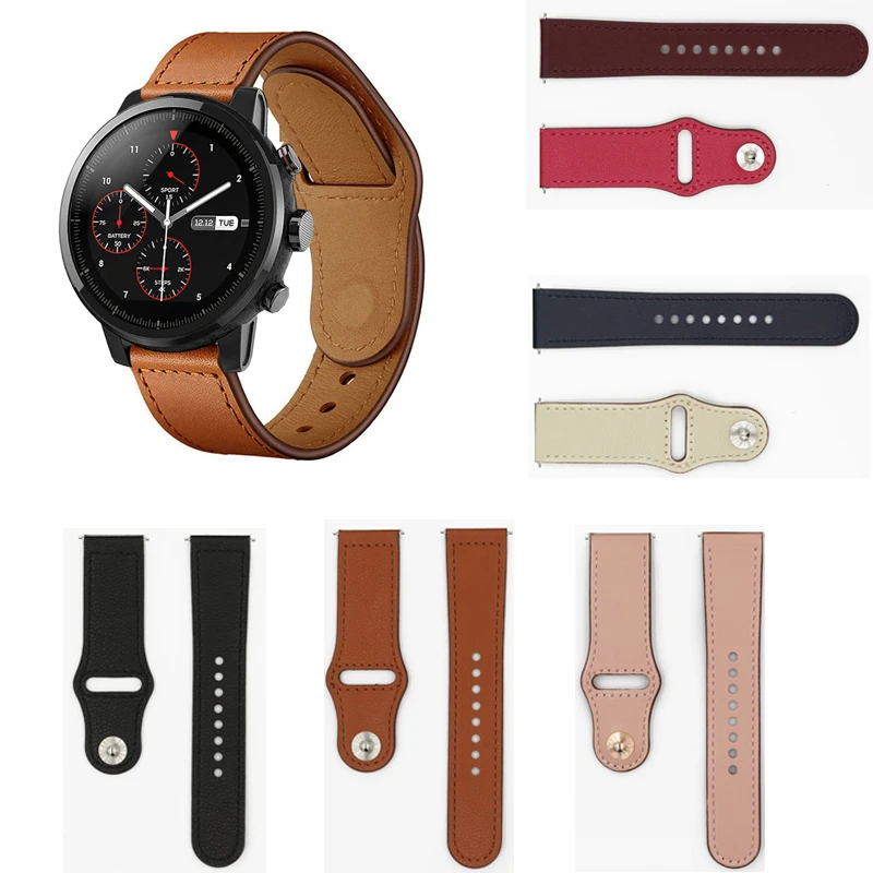 Quality Leather Watch Band Strap for Huami Amazfit Stratos 2 2S 3 Smart Watch Repleacement 22mm Wrist band for GTR2 GTR 47mm
Quality Leather Watch Band Strap for Huami Amazfit Stratos 2 2S 3 Smart Watch Repleacement 22mm Wrist band for GTR2 GTR 47mm