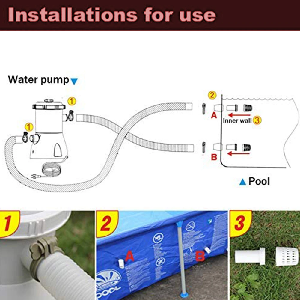 Electric Swimming Pool Filter Pump Electric Large Pool Filter Kit Cleaning Tools Set 300 Gallon Above Ground EU/US/UK Plug
Electric Swimming Pool Filter Pump Electric Large Pool Filter Kit Cleaning Tools Set 300 Gallon Above Ground EU/US/UK Plug