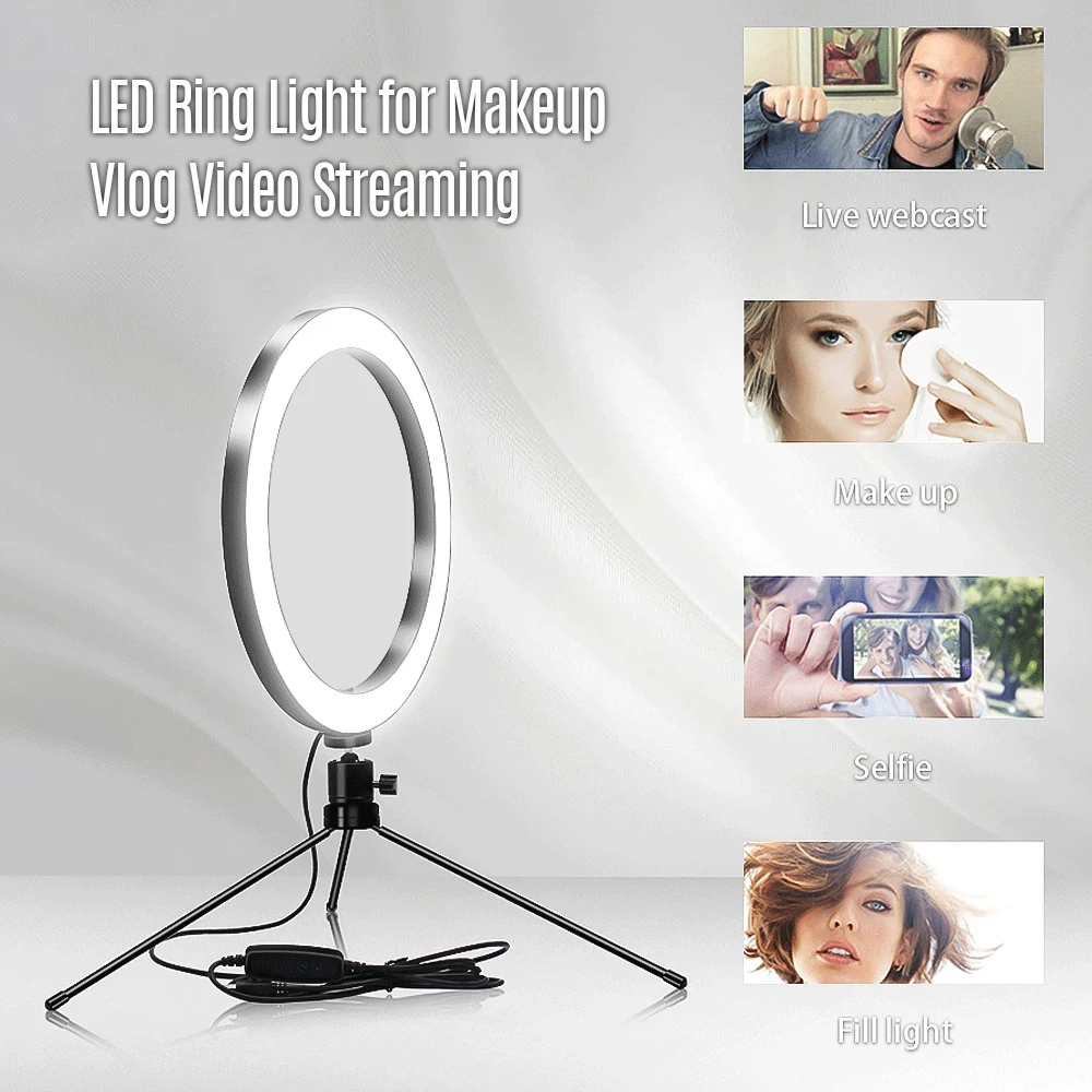 6in LED Ring Light 3200-5600K 3 Colors 10 Levels Brightness Adjustable with Tripod Stand for Live Stream Makeup Portrait YouTube
6in LED Ring Light 3200-5600K 3 Colors 10 Levels Brightness Adjustable with Tripod Stand for Live Stream Makeup Portrait YouTube