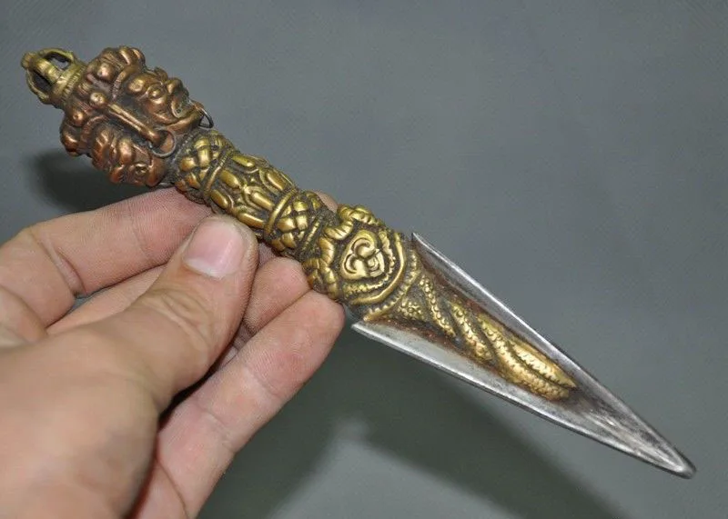 christmas Tibetan Buddhism bronze Mahakala Elephant head statue Dorje Vajra phurpa Dagger new Year 
christmas Tibetan Buddhism bronze Mahakala Elephant head statue Dorje Vajra phurpa Dagger new Year