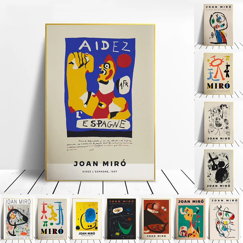 Joan Miro Vintage Abstract Exhibition Wall Art Canvas Painting Nordic Posters and Prints Wall Pictures for Living Home Decor
Joan Miro Vintage Abstract Exhibition Wall Art Canvas Painting Nordic Posters and Prints Wall Pictures for Living Home Decor