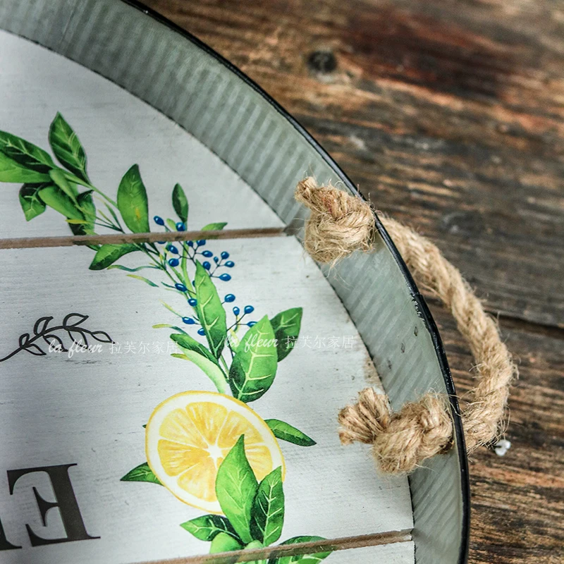 Hemp rope handle service tray dessert fruit cake bread board tea coffee tray tabletop sundries decoration photography props
Hemp rope handle service tray dessert fruit cake bread board tea coffee tray tabletop sundries decoration photography props