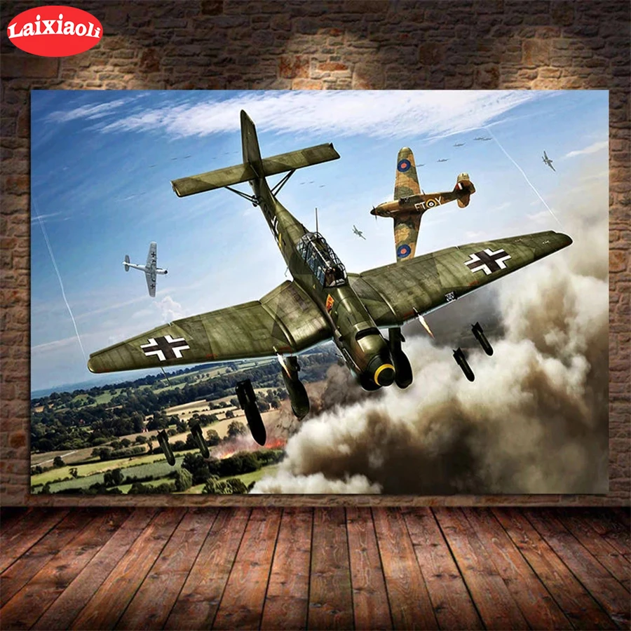 Diamond Painting Bomber and fighter ww2 air battle war art Full Drill Square DIY Diamond Cross Stitch Mosaic round Home Decor
Diamond Painting Bomber and fighter ww2 air battle war art Full Drill Square DIY Diamond Cross Stitch Mosaic round Home Decor