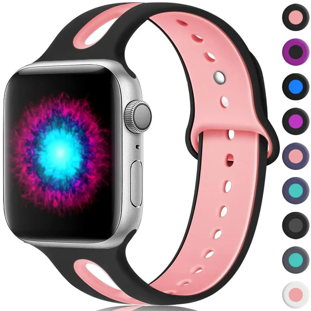 Ремешок для часов Apple Watch Band 42 мм 38 мм 44 мм 40 мм, силиконовый браслет для Iwatch, совместимый с Apple Watch Series 4/3/2/1 Sport
Ремешок для часов Apple Watch Band 42 мм 38 мм 44 мм 40 мм, силиконовый браслет для Iwatch, совместимый с Apple Watch Series 4/3/2/1 Sport