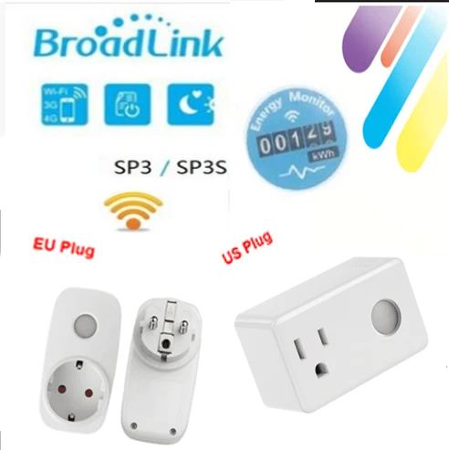 Беспроводная смарт-розетка Broadlink SP3S с таймером и управлением через Wi-Fi 
Беспроводная смарт-розетка Broadlink SP3S с таймером и управлением через Wi-Fi