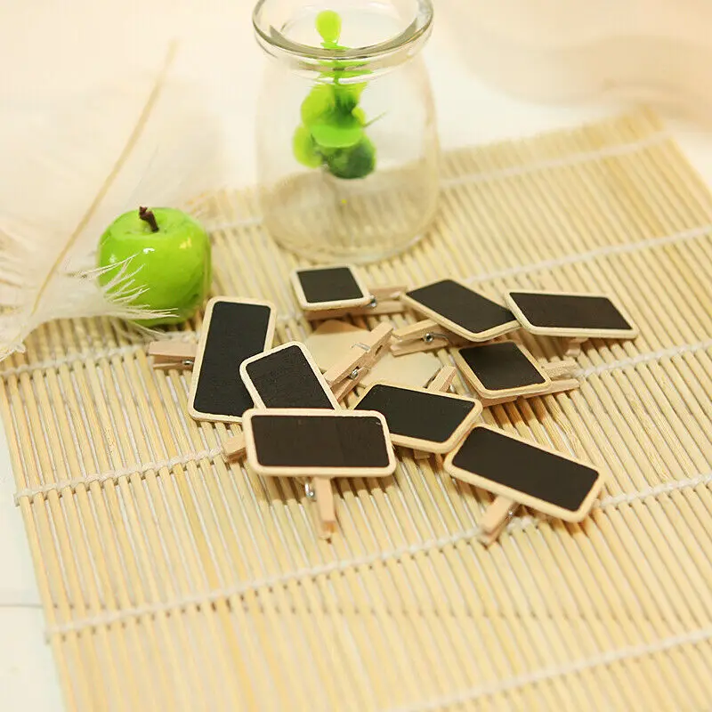 Mini Wooden Blackboard Memo Sign Message Small Note Stand Clip for Food Labels Party VDX99 
Mini Wooden Blackboard Memo Sign Message Small Note Stand Clip for Food Labels Party VDX99